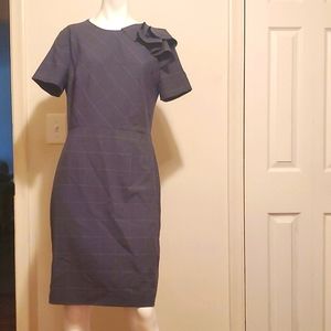Banana Republic Navy Wool Short Sleeve Dress